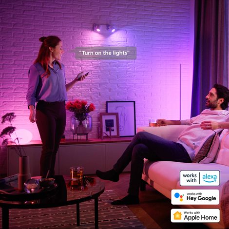Hue Philips LED žárovka GU10 4,2W, nastavitelná bílá, 3 ks, EU 13