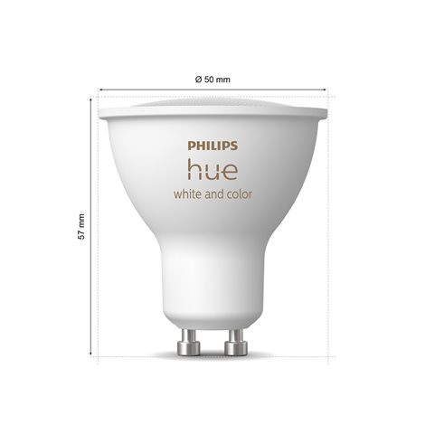 Hue Philips LED žárovka GU10 4,2W, nastavitelná bílá, 3 ks, EU 5