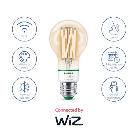 WiZ Smart LED Žárovka s tradičním vzhledem 60 W 903lm 2700-4000K E27 5