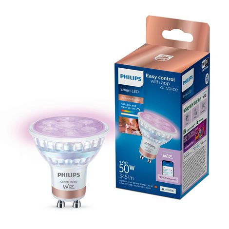 WiZ Smart LED 50W PAR16, GU10 345lm 2200-6500K 2