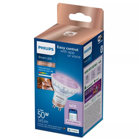 WiZ Smart LED 50W PAR16, GU10 345lm 2200-6500K 3