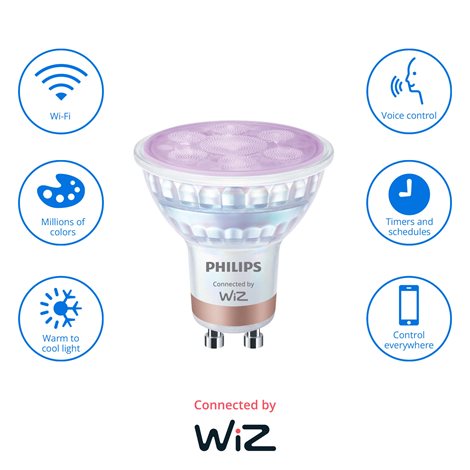 WiZ Smart LED 50W PAR16, 2× GU10 345lm 2200-6500K 5