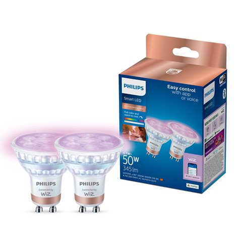 WiZ Smart LED 50W PAR16, 2× GU10 345lm 2200-6500K 3