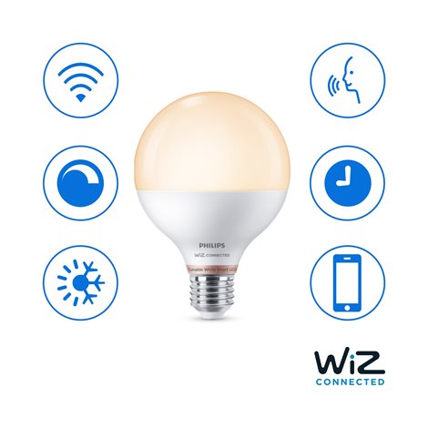 WiZ Smart LED Žárovka kulová, 75 W, G95 E27 1055lm 2700-6500K 5