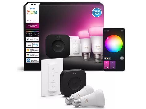 Hue WCA 2 x smart žárovka A60 E27, 8,1W, 1100lm, vypínač se stmívačem 4