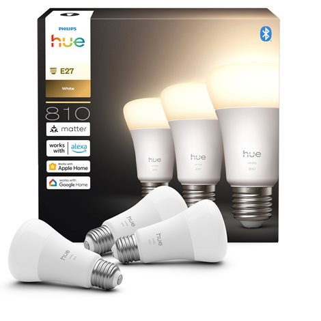 Hue W 810 smart žárovka A60 E27, 7W, 810lm, teplá bílá (3 ks) 6