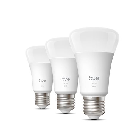 Hue W 810 smart žárovka A60 E27, 7W, 810lm, teplá bílá (3 ks) 2