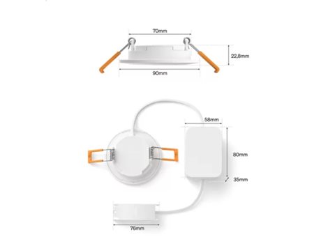 Hue LED Slim vestavné svítidlo S, nastavitelná bílá, 3 ks, bílá 6