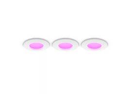 Hue LED Slim vestavné svítidlo S, nastavitelná bílá, 3 ks, bílá