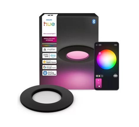 Hue LED Slim vestavné svítidlo S, nastavitelná bílá, černá 2