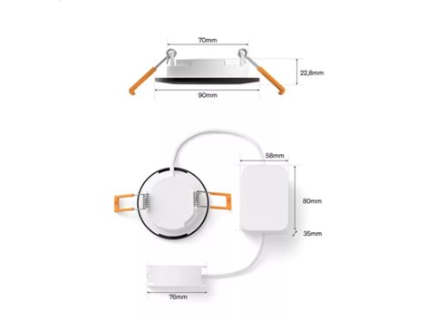 Hue LED Slim vestavné svítidlo S, nastavitelná bílá, černá 6