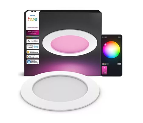 Hue LED Slim vestavné svítidlo L, nastavitelná bílá, bílá 2