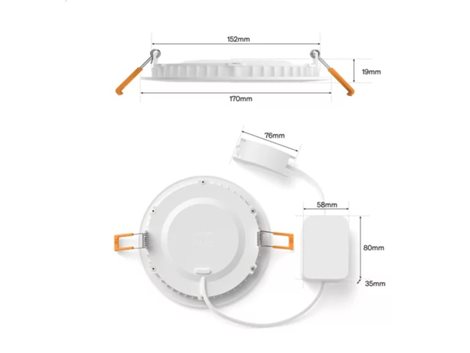 Hue LED Slim vestavné svítidlo L, nastavitelná bílá, bílá 6