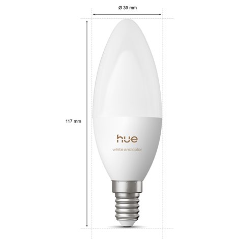 Hue Philips LED žárovka B39 E14, nastavitelná bílá, 2 ks, EU 13