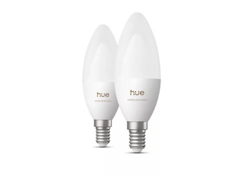 Hue Philips LED žárovka B39 E14, nastavitelná bílá, 2 ks, EU 2