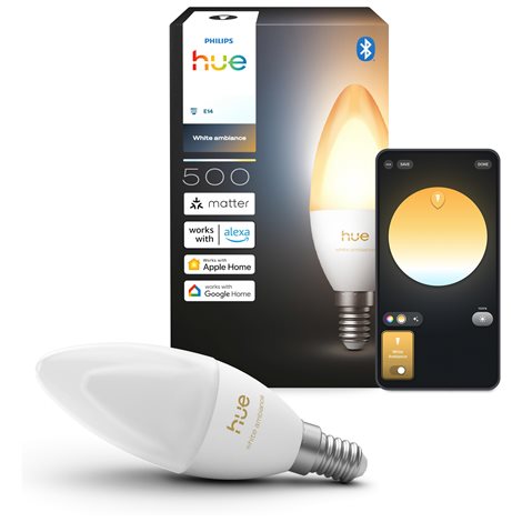 Hue Philips LED žárovka B39 E14, nastavitelná bílá, 1 ks, EU 3