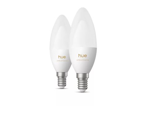 Hue Philips LED žárovka B39 E14, nastavitelná bílá, 2 ks, EU 2