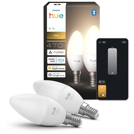 Hue Philips LED žárovka B39 E14, teplá bílá, 2 ks, EU 3