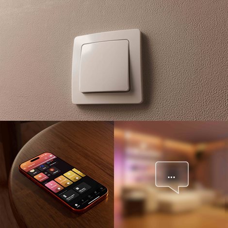Hue Philips modul  nástěnného vypínače,6A, 2 kanály, EU 12