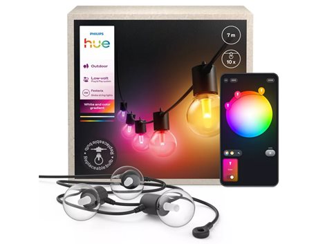 Hue Festavia Globe venkovní řetěz, 7m, 10 žárovek, černý 6