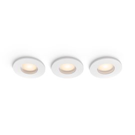 Hue Adore recessed koupelnové svítidlo kulaté 3x4,2W, 2000-6500K, IP44, bílá (3ks)
