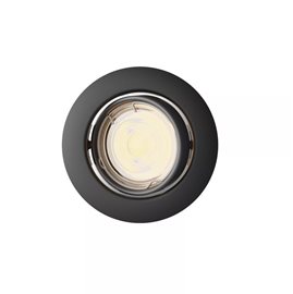 Peridot Rec Kit Rd zapuštěné svítidlo kulaté 7W, AC 220-240, IP20, černá