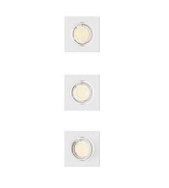 Peridot Rec Kit Sq zapuštěné svítidlo hranaté 7W, AC 220-240, IP20, (3 ks), bílá