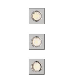 Peridot Rec Kit Sq zapuštěné svítidlo hranaté 7W, AC 220-240, IP20, (3 ks), nikl