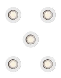 Peridot Rec Kit Rd zapuštěné svítidlo kulaté 7W, AC 220-240, IP20, (5 ks), bílá