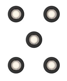 Peridot Rec Kit Rd zapuštěné svítidlo kulaté 7W, AC 220-240, IP20, (5 ks), černá