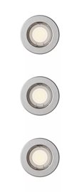 Peridot Rec Kit Rd zapuštěné svítidlo kulaté 7W, AC 220-240, IP20, (3 ks), nikl