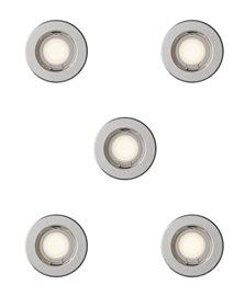 Peridot Rec Kit Rd zapuštěné svítidlo kulaté 7W, AC 220-240, IP20, (5 ks), nikl