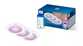 Philips LED bodové svítidlo GU10, sada s RGB žárovkou, bílá, 3 režimy