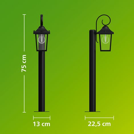 Buzzard venkovní stojanová lampa Max 25W černá 10