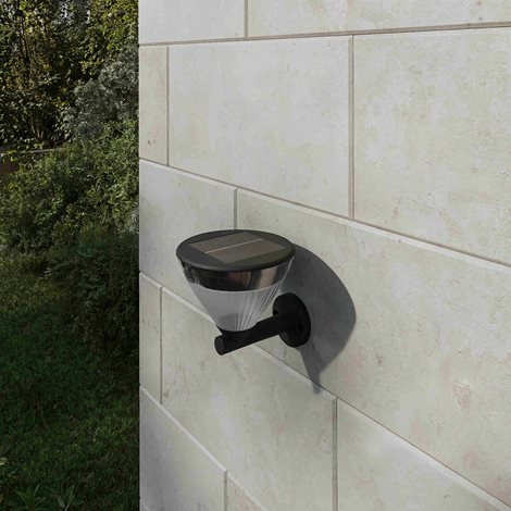 Kyna solární nástěnná zahradní lampa 3,8W 27K černá se senzorem 6