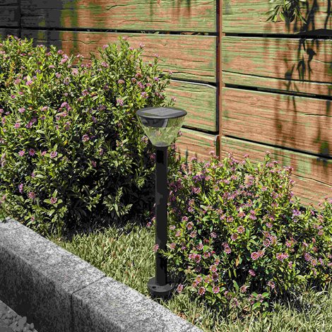 Kyna solární stojanová zahradní lampa 3,8W 27K černá se senzorem 6