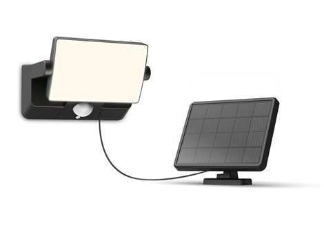 Fyns solární bezpečnostní nástěnné svítidlo 8,2W 30K se senzorem černé 2