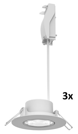 Zapuštěné bodové svítidlo Cilantro Step 5W, 90lm/W, 2700K, (3 ks), bílá 1