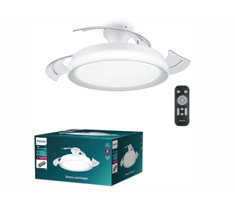 Tynl zatahovací ventilátor a svítidlo 32W+35W WH OFF 2