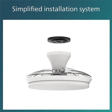 Tynl zatahovací ventilátor a svítidlo 32W+35W WH OFF 4