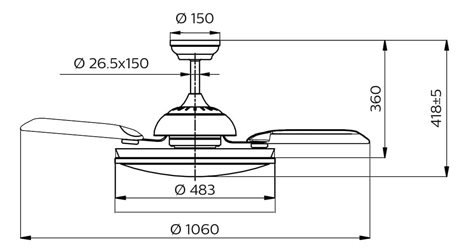 Tynl zatahovací ventilátor a svítidlo 32W+35W WH OFF 6
