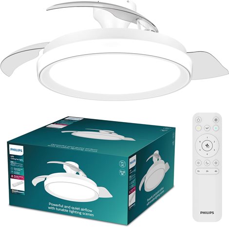 Bliss DC stropní ventilátor a svítidlo 28W+35W bílý 2