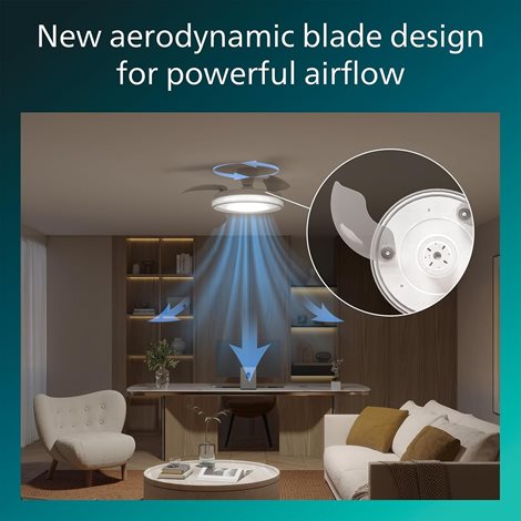 Bliss DC stropní ventilátor a svítidlo 28W+35W bílý 4