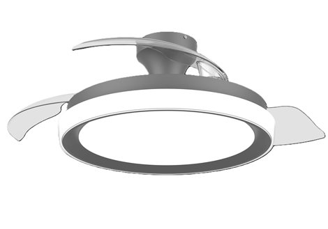 Bliss DC stropní ventilátor a svítidlo 28W+35W černý 1