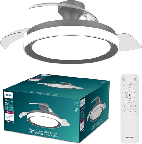 Bliss DC stropní ventilátor a svítidlo 28W+35W černý 2