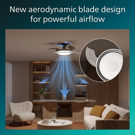 Bliss DC stropní ventilátor a svítidlo 28W+35W černý 4