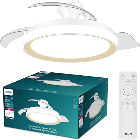 Bliss DC stropní ventilátor a svítidlo 28W+35W zlatý 2