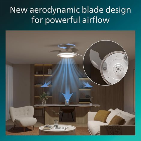 Bliss DC stropní ventilátor a svítidlo 28W+35W zlatý 4
