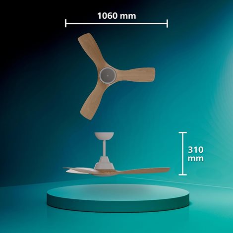 Olas stropní ventilátor a svítidlo 30W+24W bílá 10