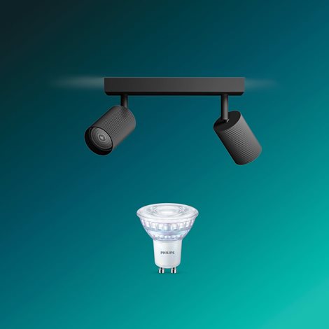 Wyatt LED bodové svítidlo 2x5W, AC 220–240, černá 5